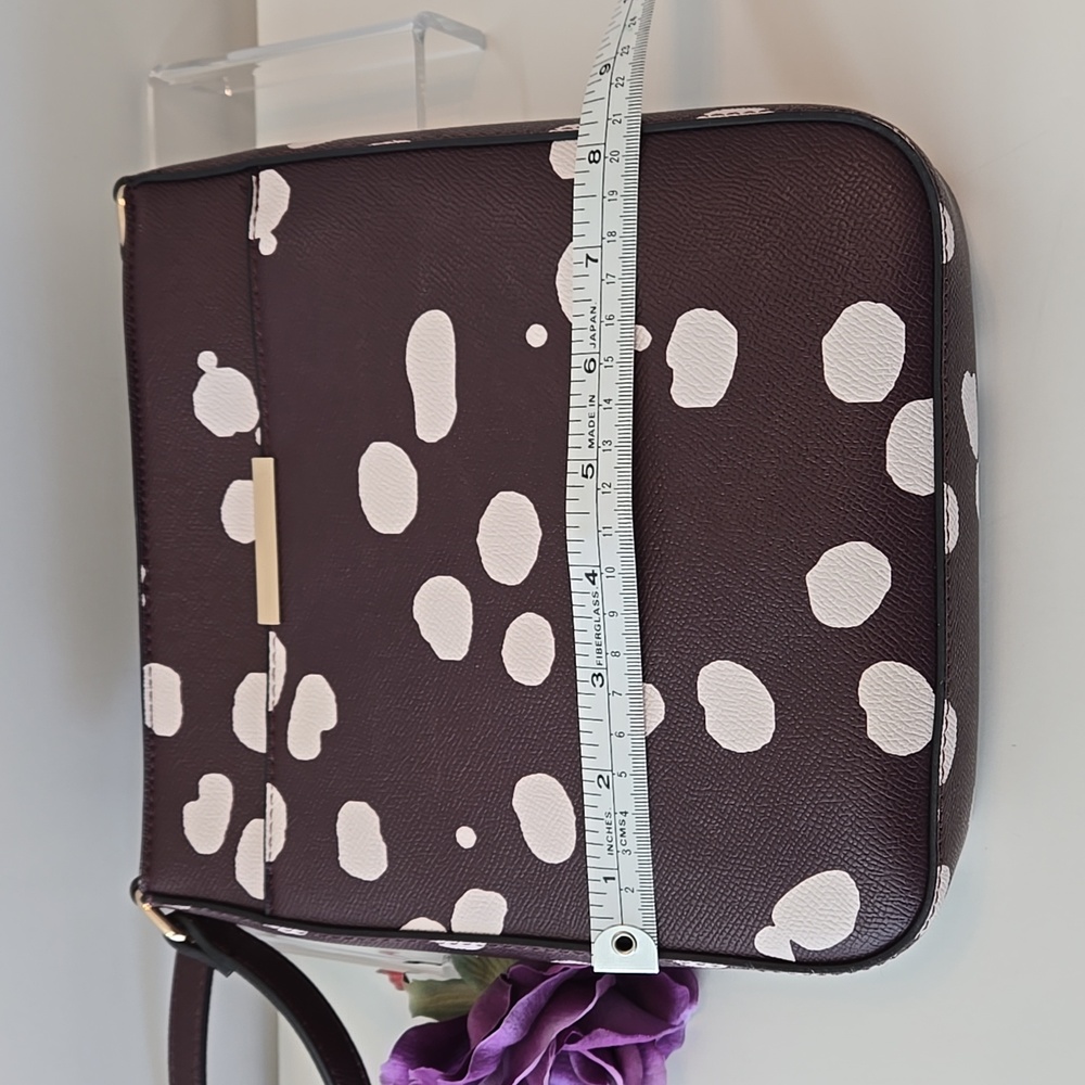 41 Hawthorn Faux Leather Crossbody Bag | Burgundy & Cream, Gold Hardware, NWOT - Picture 10 of 12